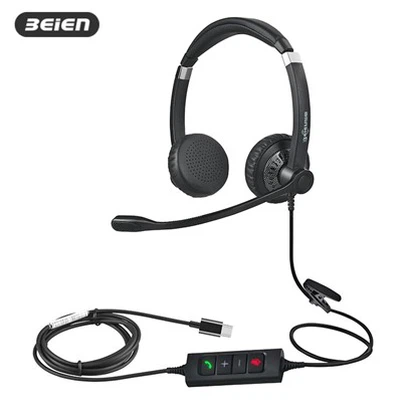 Dual EAR ožičene USB C slušalice sa uklanjanjem mikrokica za ured za ured